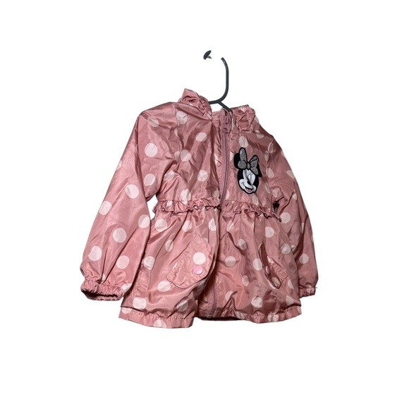 Disney Junior Toddler Girl Minnie Mouse Rain Jacket Size 18 Months Pink - Picture 6 of 10
